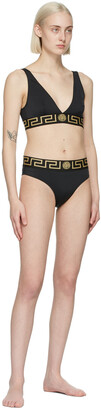 Versace Underwear Black Greca Border Bikini Briefs