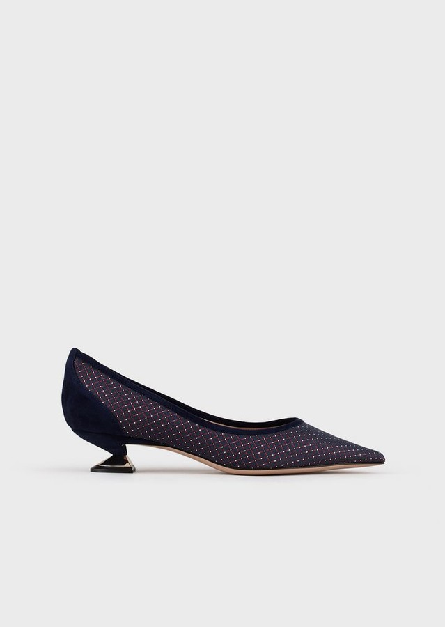 Armani Fabric Court Shoes With Hourglass Heel ShopStyle Pumps