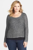 Thumbnail for your product : Eileen Fisher 'Karma' Shimmer Knit Top (Plus Size)