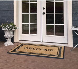 A1HC Floral Border Rubber and Coir Large Outdoor Durable