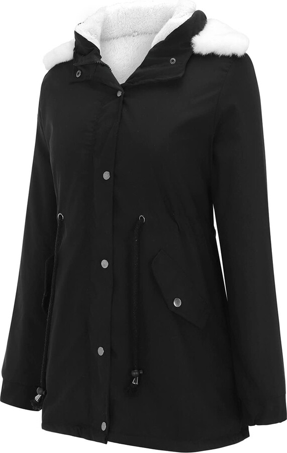 Generic 2023 New A Overcoat Womens Thick Hooded Winter Coat Ladies