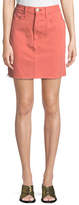 Thumbnail for your product : Rag & Bone Moss Denim Mini Skirt with Raw-Edge Hem