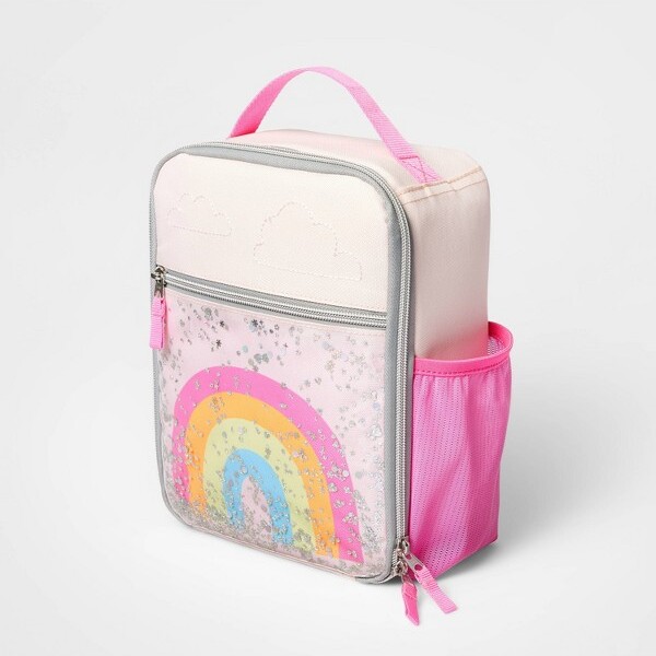 Cat & Jack Lunch Bag Pink Rainbow Glitter - ShopStyle Kitchen Storage &  Organization