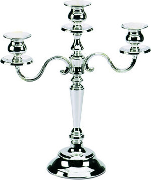 Palace 12.8'' H 18/10 Stainless Steel Dining Room Candelabra