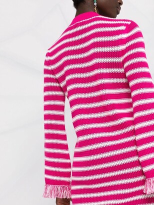 MSGM Striped Knitted Mini Dress