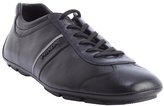 Thumbnail for your product : Prada black leather lace up sneakers
