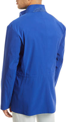 Kiton Safari Four-Pocket Coat, Blue
