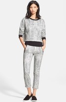 Thumbnail for your product : The Kooples SPORT Python Print Stretch Fleece Ankle Pants