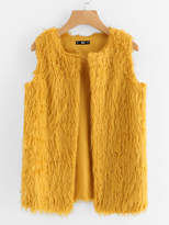 Thumbnail for your product : Shein Faux Fur Open Front Vest