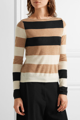 Max Mara Striped Cashmere Sweater - Beige