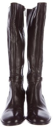 Taryn Rose Leather Round-Toe Knee-High Boots