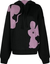 Mouse intarsia-knit hoodie 