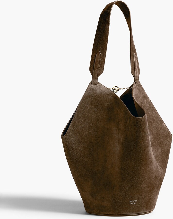 Small Lotus Tote in Cedar Suede