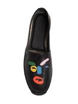 Thumbnail for your product : Fendi John Booth Face Leather Espadrilles