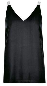 Dorothy Perkins Womens Black Glitter Strap Camisole Top, Black