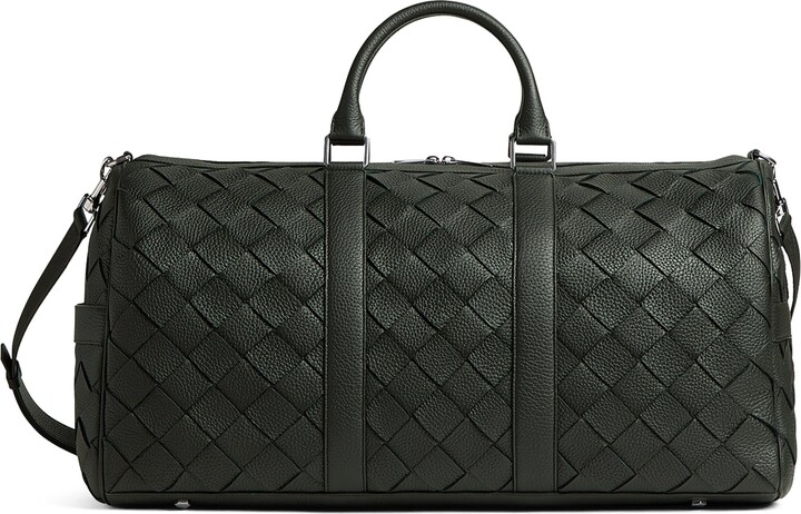 Bottega Veneta Leather Intrecciato Cabin Duffle Bag