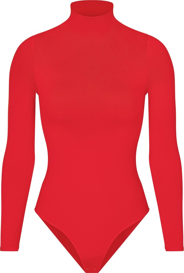 Women's Red Long sleeve Bodysuits