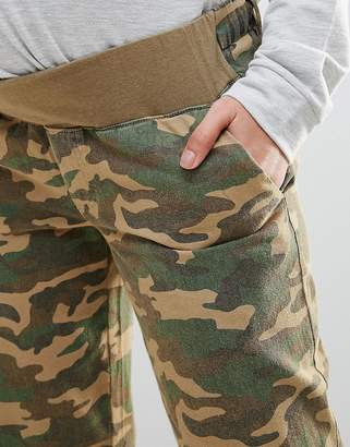 ASOS Maternity Camo Chino Pants With Under The Bump Waistband