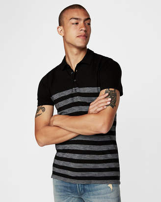 Express Striped Supersoft Jersey Polo