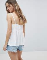Thumbnail for your product : ASOS Petite PETITE Crinkle Cami with Lace Insert