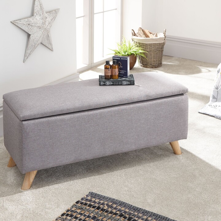 GFW Secreto Ottoman Grey ShopStyle Shoe Storage