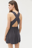 Thumbnail for your product : Urban Outfitters Downtown Cupro Cross-Back Mini Dress