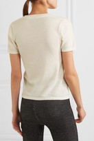 Thumbnail for your product : NAGNATA Net Sustain Trash Merino Wool-blend T-shirt - Cream