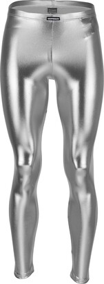 Vantissimo Men's Leather Leggings Made in Germany in Silver Metallic Shiny  Leather Trousers Look Faux Leather Tight Stretch Trousers Silver Meggings  Wetlook Leggings Streetwear - Silver - XL - ShopStyle