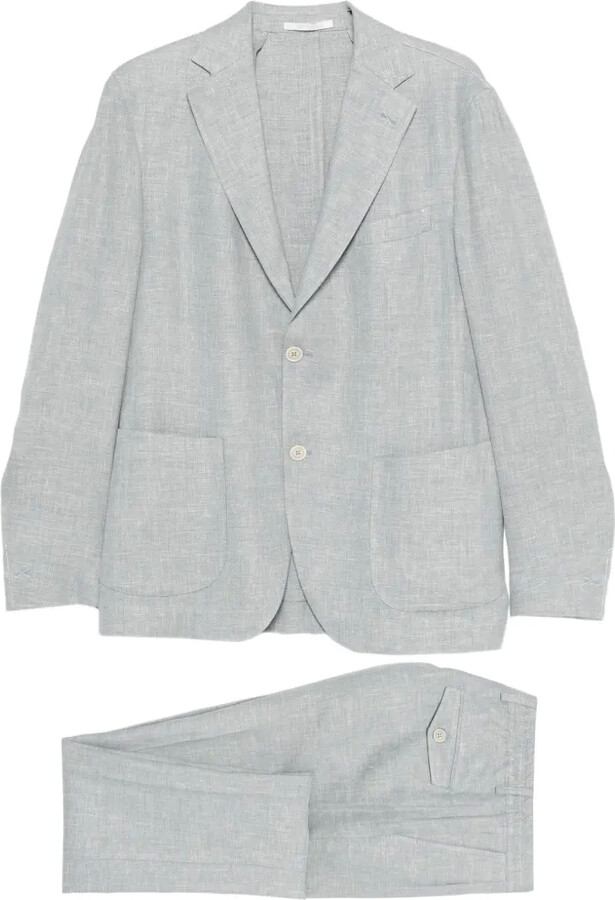 Eleventy Notched-Lapel Single-Breasted Suit