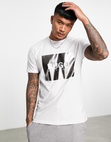 Thumbnail for your product : HUGO BOSS Dolive metallic logo t-shirt in white