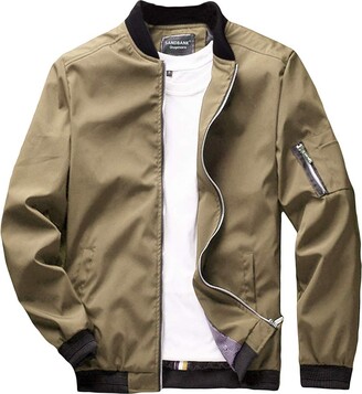 sandbank Men's Tactical Fleece Jacket Casual Warm Winter Fleece Stand  Collar Zip up Outwear Cardigan Jacket Coat