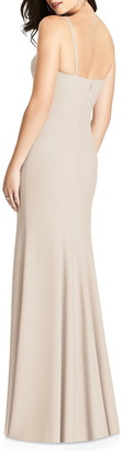 Dessy Collection Crisscross Seam Crepe Gown