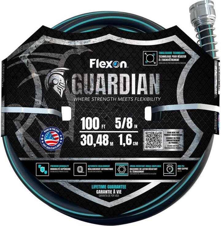 Flexon Guardian 5/8 in. Dia x 100 ft. Heavy Duty Water Hose