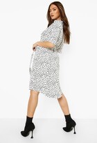Thumbnail for your product : boohoo Smudge Print Midi Shirt Dress
