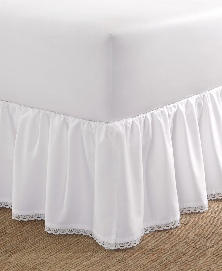 Madagascar Green Brown White Stripes DUST RUFFLE BEDSKIRT Details about   TWIN Tiddliwinks 