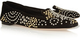 Thumbnail for your product : Alexander McQueen Studded suede slippers