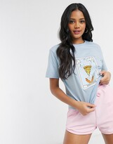 Thumbnail for your product : Daisy Street relaxed t-shirt with pizza print