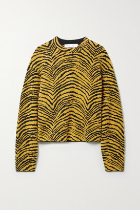Proenza Schouler White Label Oversized Jacquard-knit Cotton-blend Sweater - Orange