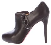 Thumbnail for your product : Christian Louboutin Leather Semi-Pointed Booties