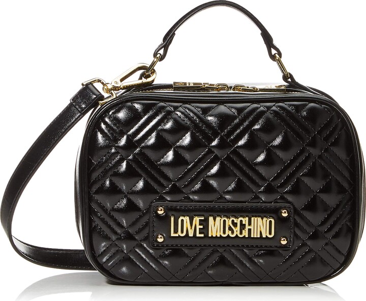 love moschino borsa quilted nappa pu nero