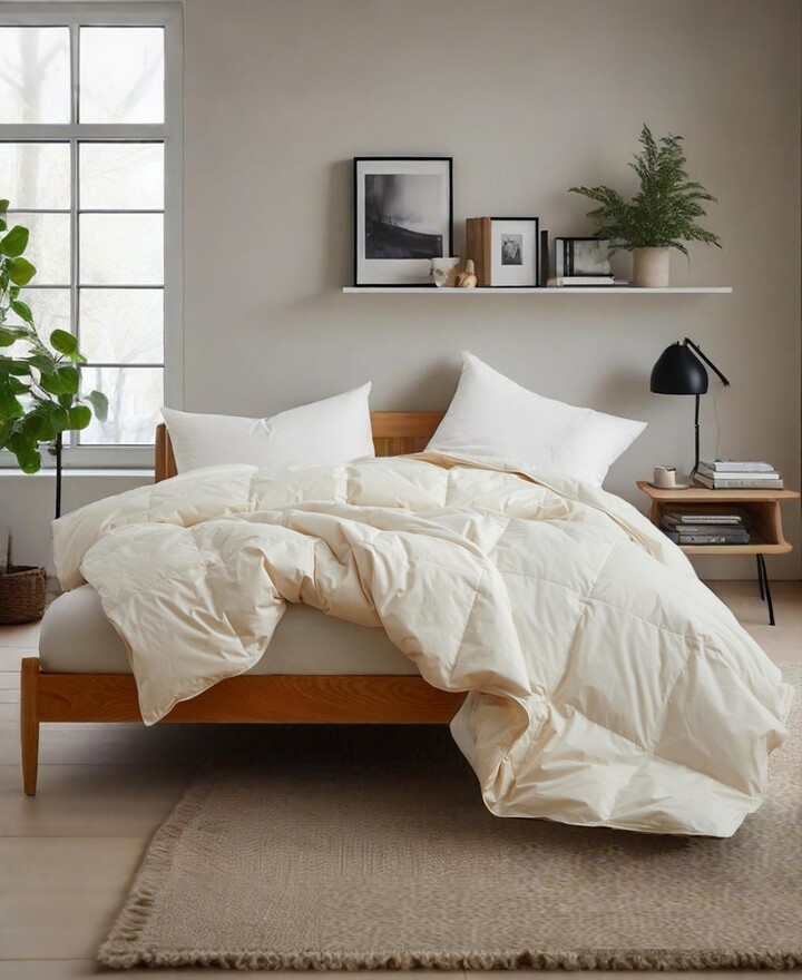 Unikome Lightweight Cotton Goose Down Fiber Comforter, King
