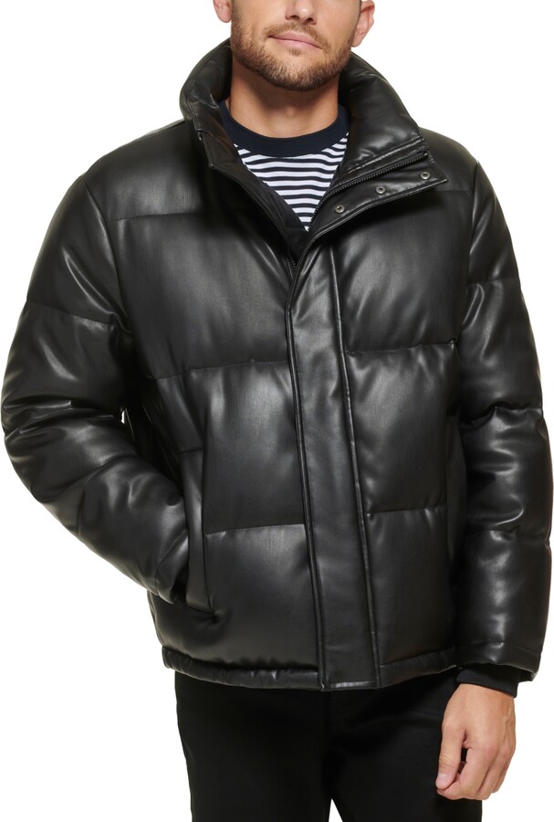 Calvin Klein Leather Jacket Mens | ShopStyle