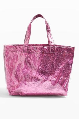 Topshop SALLY Metallic Shopper Bag