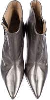 Thumbnail for your product : Manolo Blahnik Leather Ankle Boots