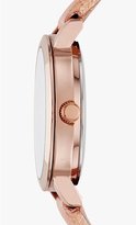 Thumbnail for your product : Express Sparkle Dial Rose Gold Leather Strap Watch