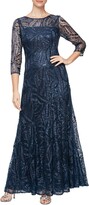 Thumbnail for your product : Alex Evenings Embroidered Lace A-Line Gown