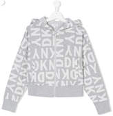 Thumbnail for your product : DKNY TEEN logo zip hoodie