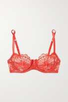 Thumbnail for your product : I.D. Sarrieri Euphoria Satin-trimmed Embroidered Tulle Underwired Balconette Bra