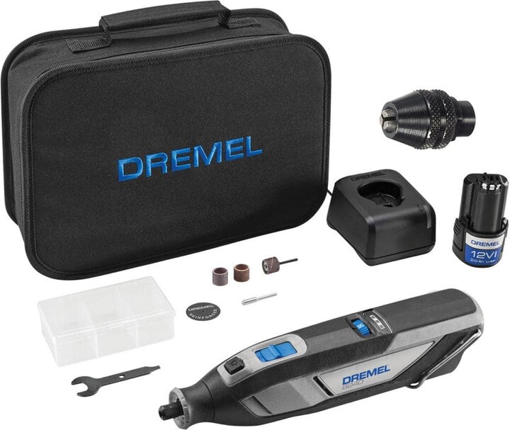 Dremel 12V Li-Ion 2Amp Variable Speed Cordless Rotary Tool Kit w/Rotary Keyless Multi-Chuck 1/32 in. to 1/8 in. Accessory Shank
