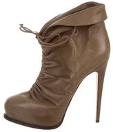 Thumbnail for your product : Brian Atwood Leather Platform Ankle Boots